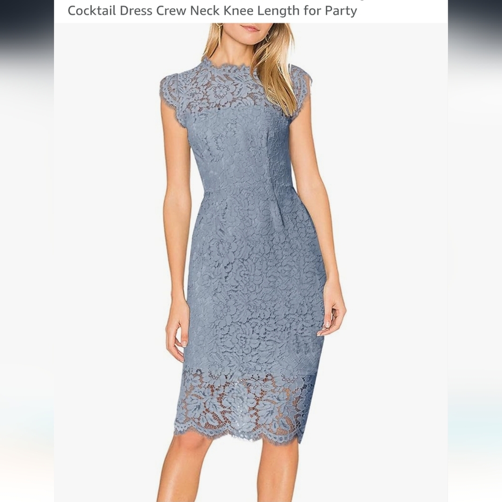 Womens Lace Sleeveless Midi Dresses Formal